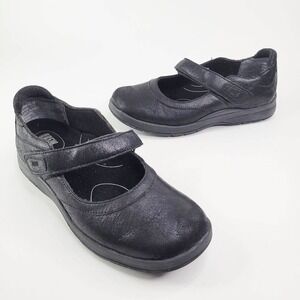 Drew Mary Jane Wide Womens 7.5 M Black Leather Comfort Orthopedic Shoes